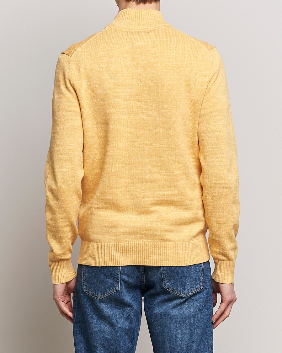 Mies | Puserot | Morris | Randall Cotton Half Zip Yellow