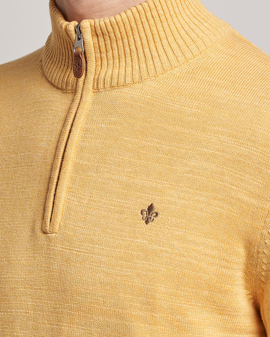 Mies | Puserot | Morris | Randall Cotton Half Zip Yellow