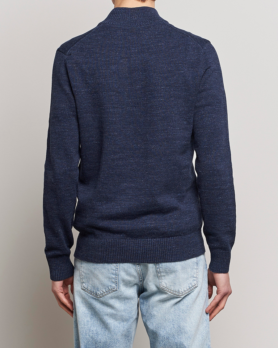 Mies | Puserot | Morris | Randall Cotton Half Zip Navy