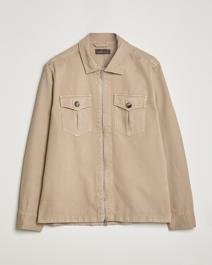 Mies | Kauluspaidat | Morris | Brayden Zip Overshirt Khaki