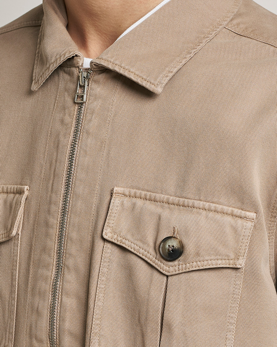 Mies | Kauluspaidat | Morris | Brayden Zip Overshirt Khaki