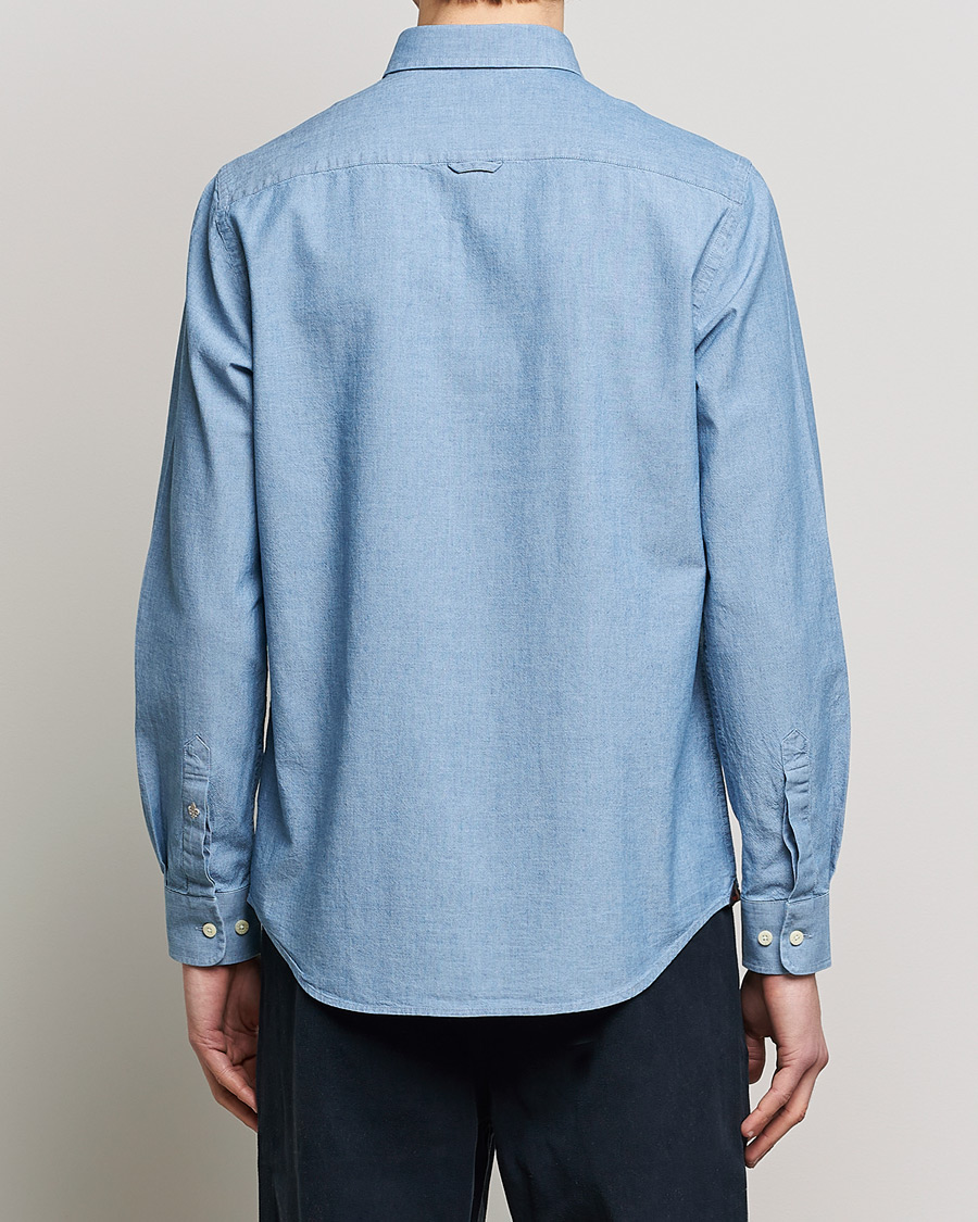 Mies | Kauluspaidat | Morris | John Chambray Button Down Shirt Light Blue