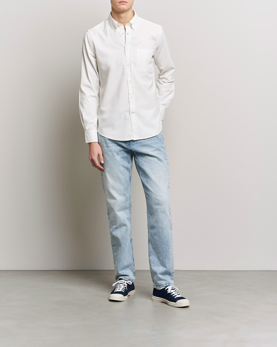 Mies | Kauluspaidat | Morris | Summer Corduroy Shirt Off White
