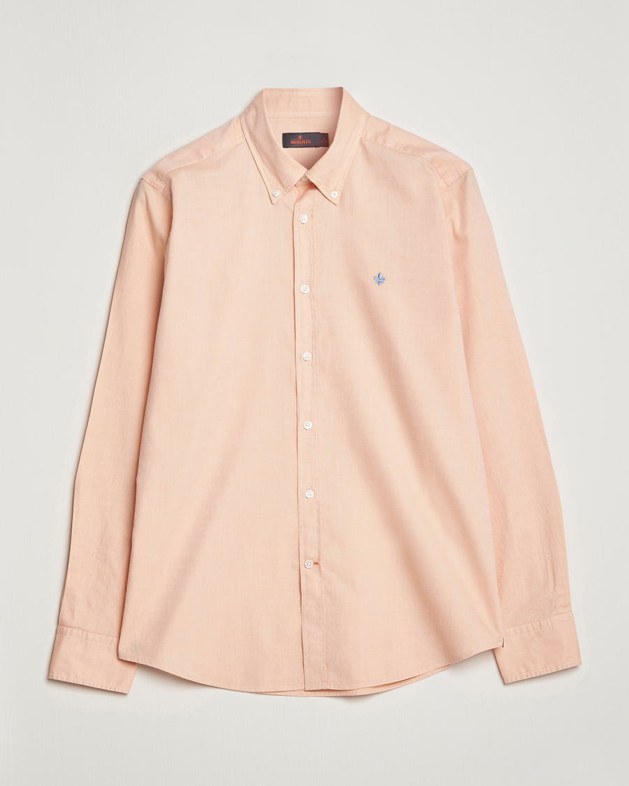 Mies | Kauluspaidat | Morris | Structured Washed Button Down Shirt Orange