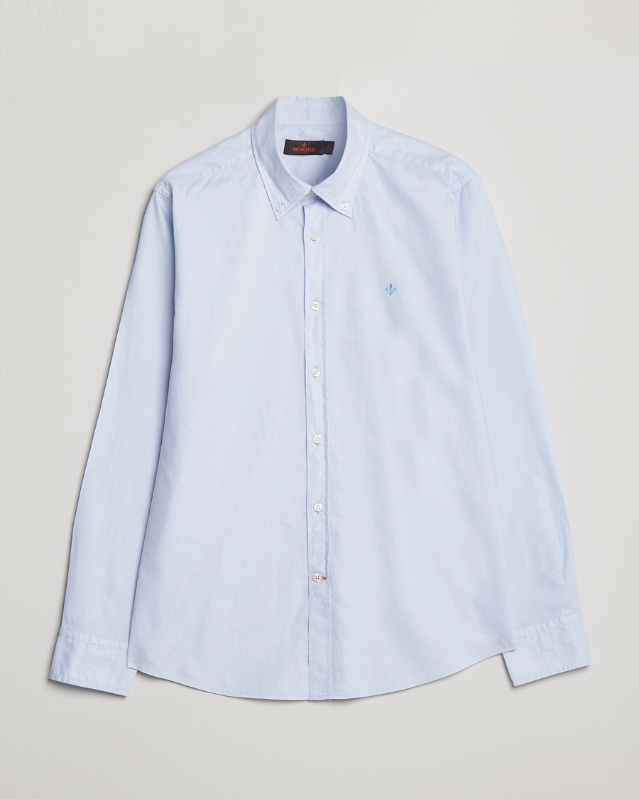 Mies | Kauluspaidat | Morris | Structured Washed Button Down Shirt Light Blue