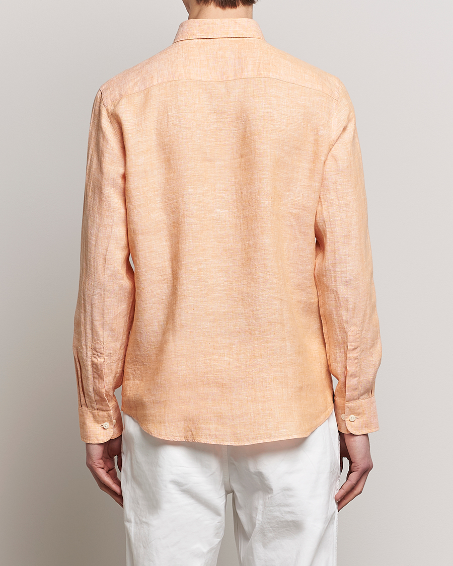 Mies | Kauluspaidat | Morris | Douglas Linen Button Down Shirt Orange