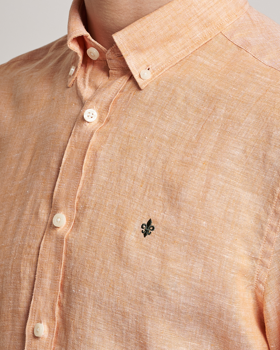Mies | Kauluspaidat | Morris | Douglas Linen Button Down Shirt Orange