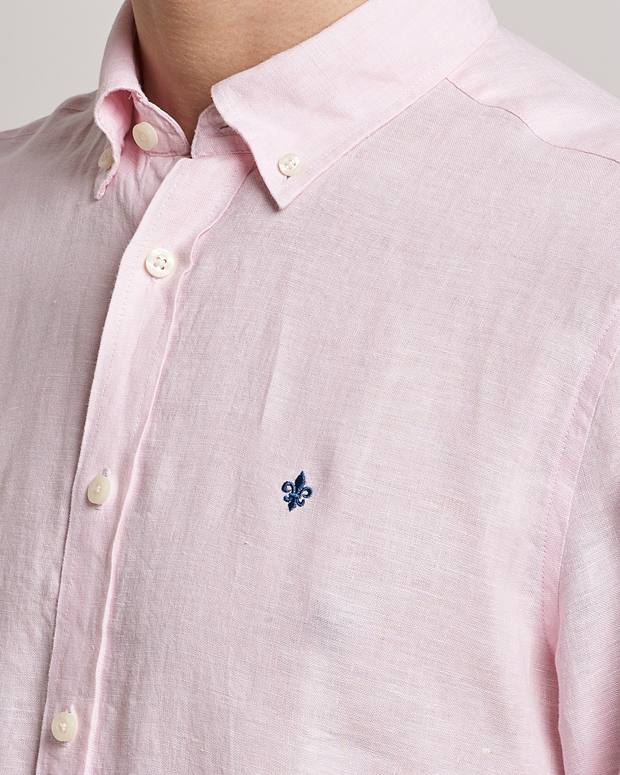 Mies | Kauluspaidat | Morris | Douglas Linen Button Down Shirt Pink