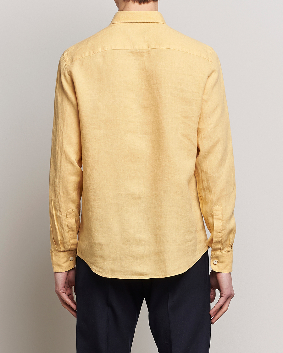 Mies | Kauluspaidat | Morris | Douglas Linen Button Down Shirt Yellow