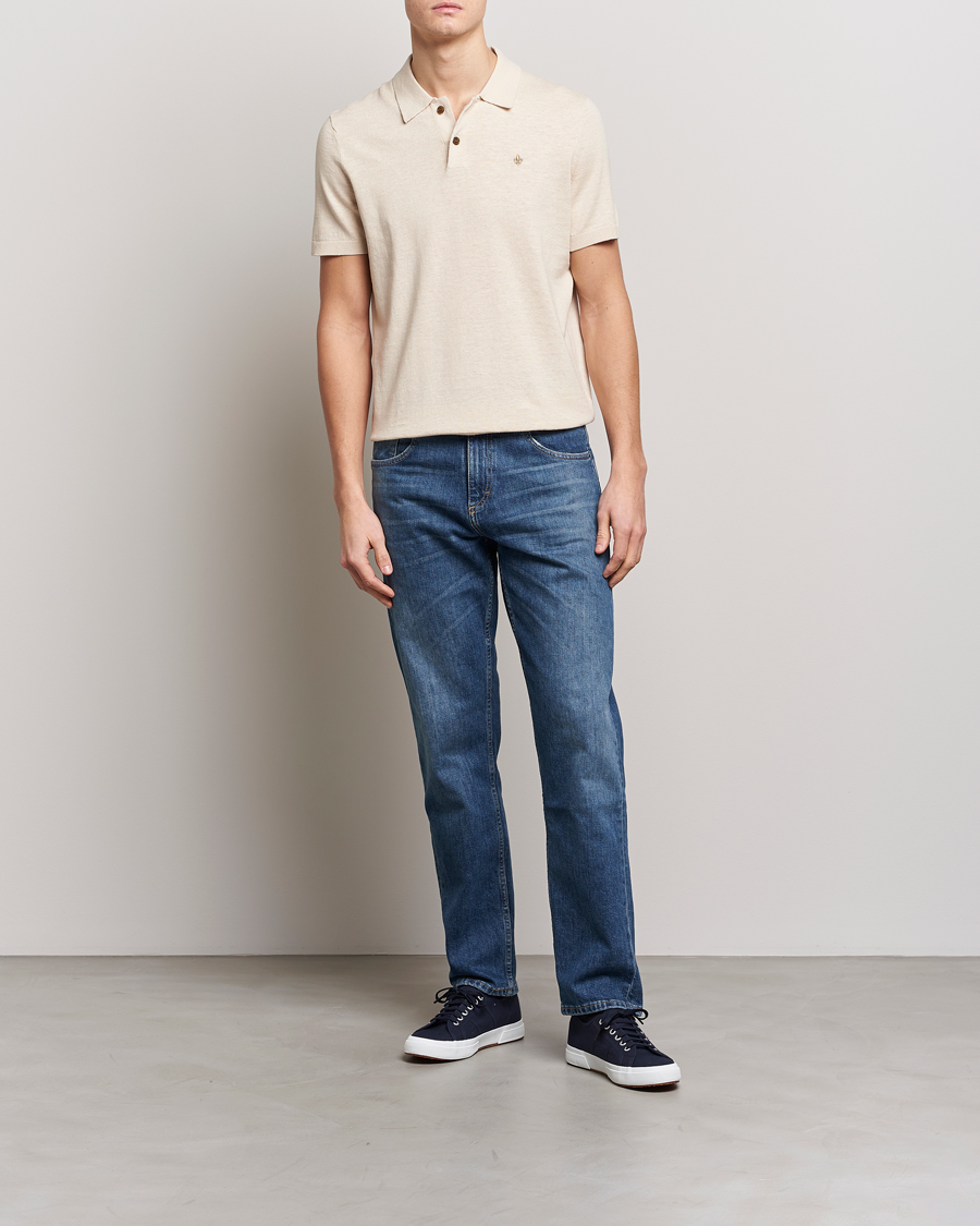 Mies | Pikeet | Morris | Harold Cotton/Linen Summer Polo Off White