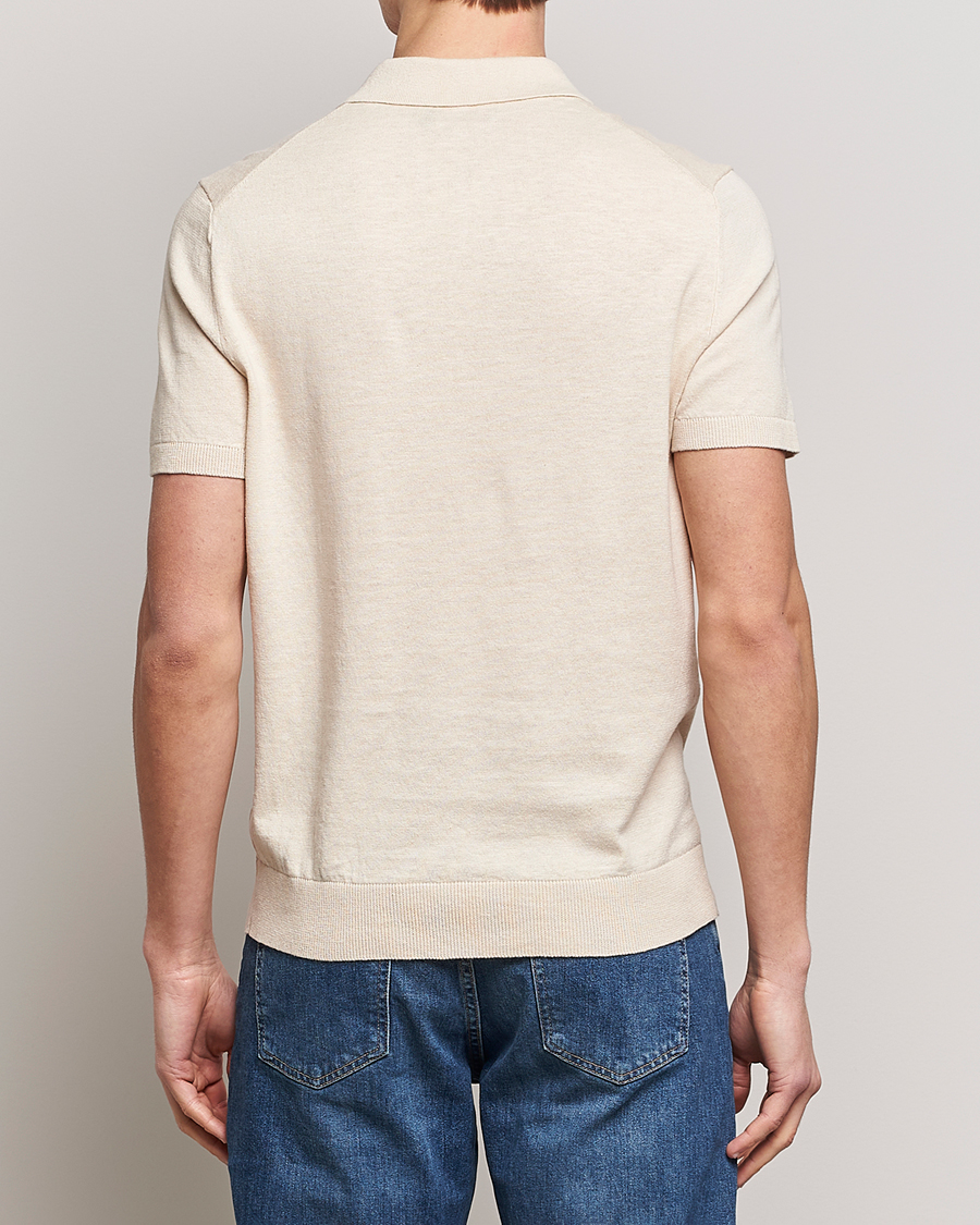 Mies | Pikeet | Morris | Harold Cotton/Linen Summer Polo Off White