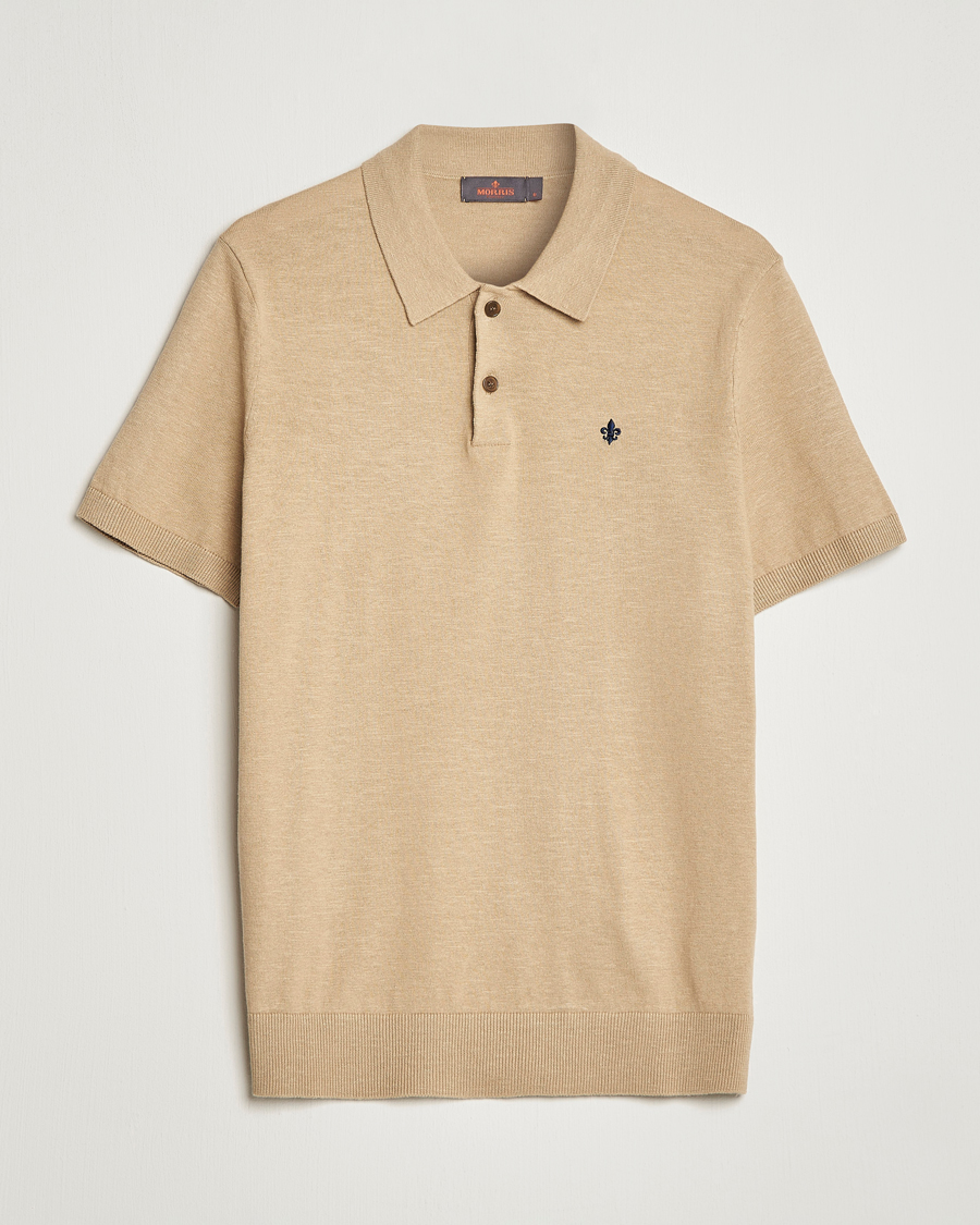 Mies | Pikeet | Morris | Harold Cotton/Linen Summer Polo Camel