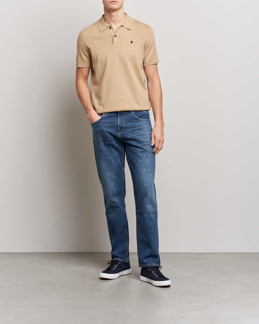 Mies | Pikeet | Morris | Harold Cotton/Linen Summer Polo Camel