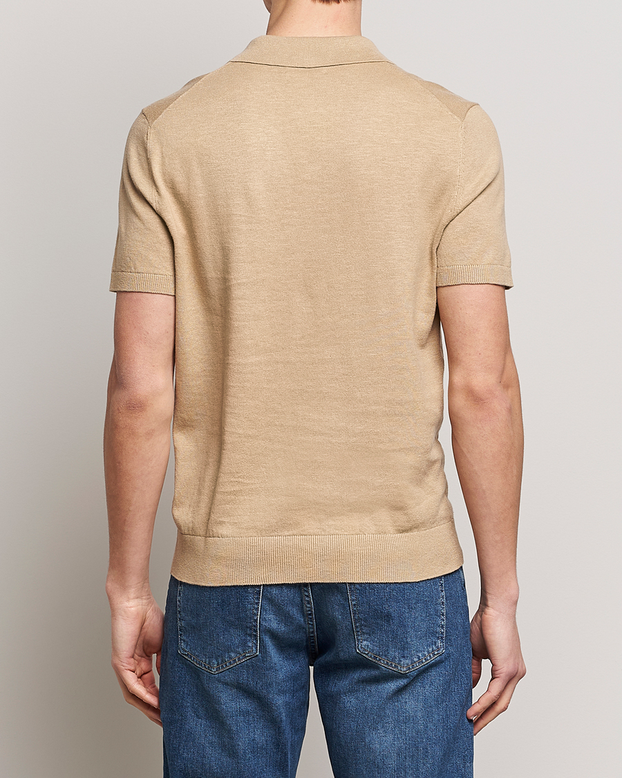 Mies | Pikeet | Morris | Harold Cotton/Linen Summer Polo Camel