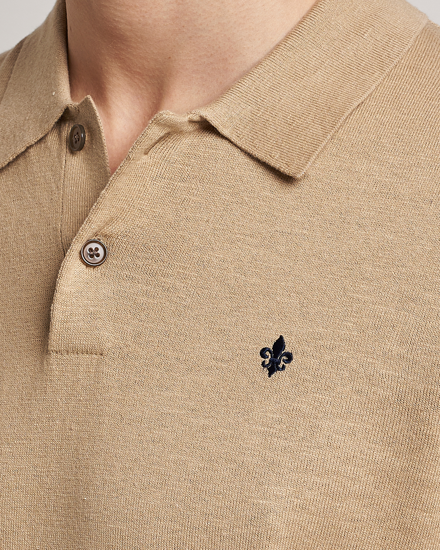 Mies | Pikeet | Morris | Harold Cotton/Linen Summer Polo Camel