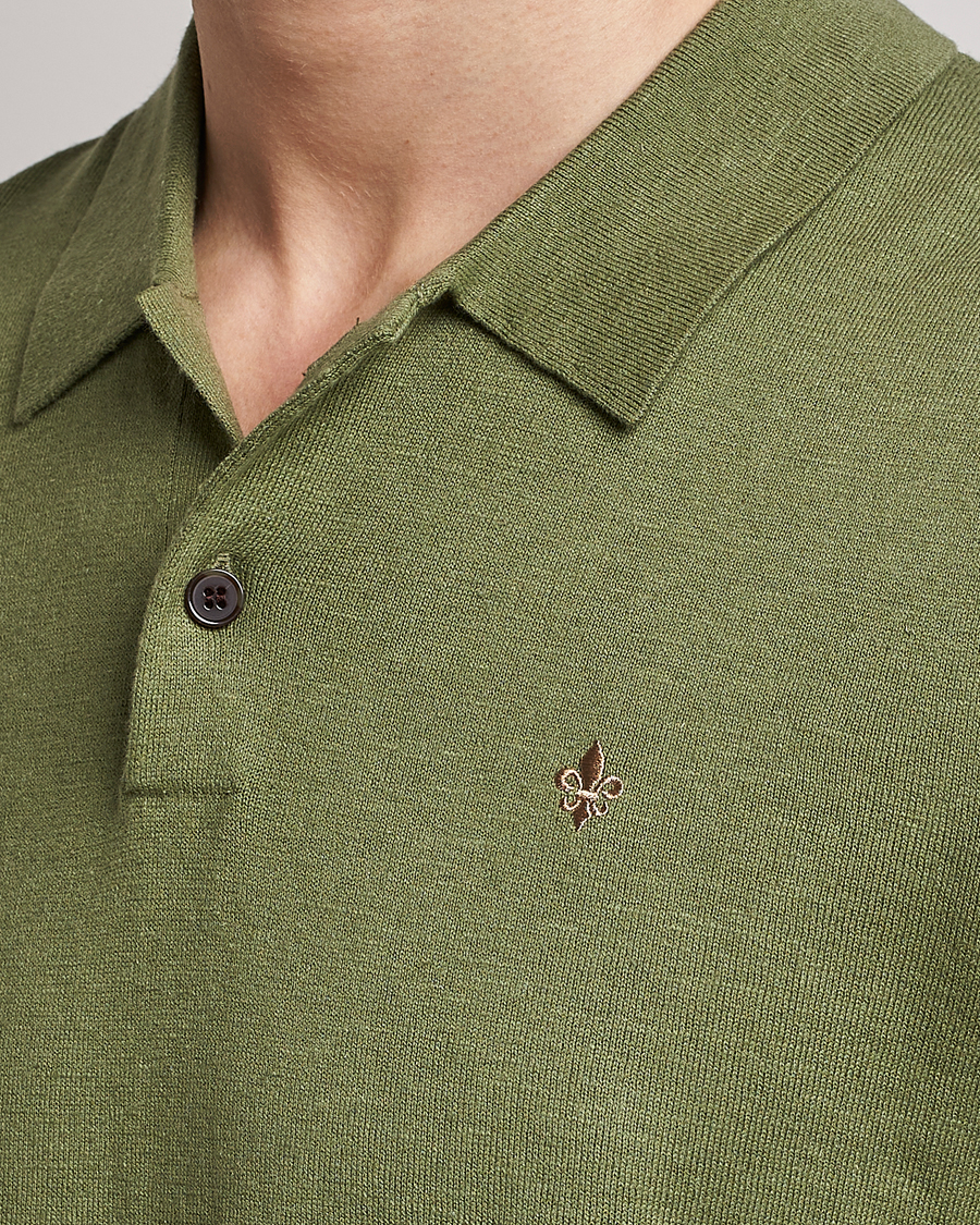 Mies | Pikeet | Morris | Harold Cotton/Linen Summer Polo Sage Green