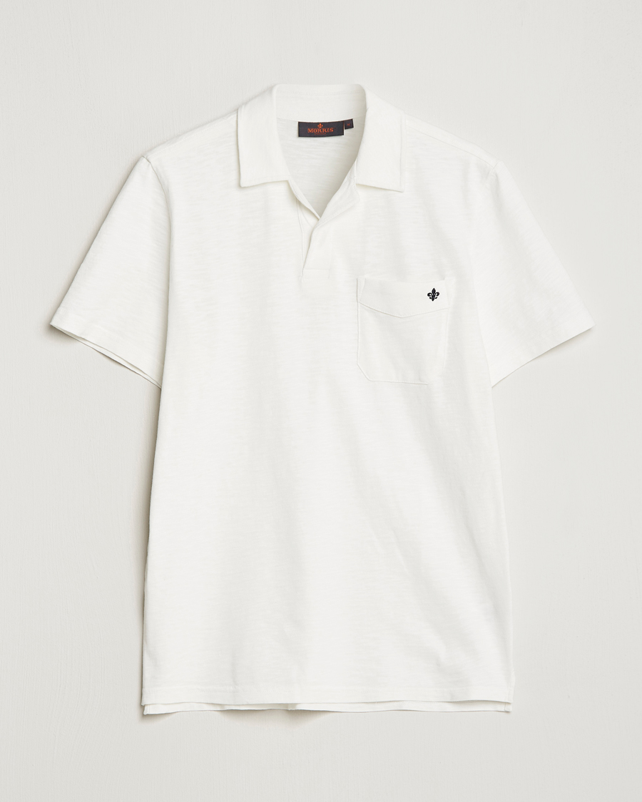 Mies | Pikeet | Morris | Clopton Cotton Blend Polo Off White
