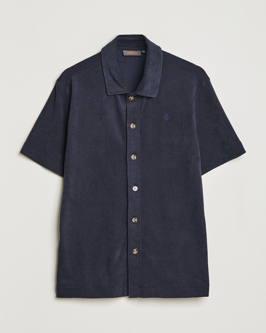 Mies | Kauluspaidat | Morris | Hunter Terry Short Sleeve Shirt Old Blue