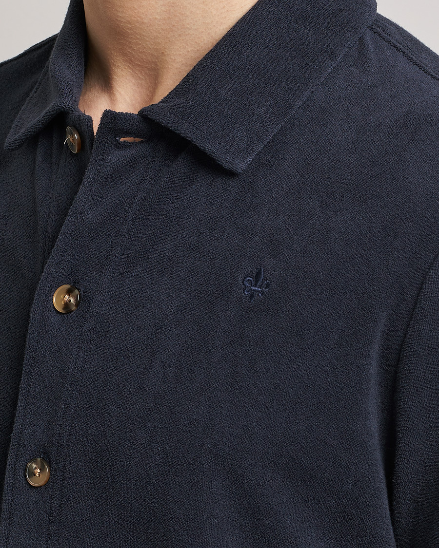 Mies | Kauluspaidat | Morris | Hunter Terry Short Sleeve Shirt Old Blue