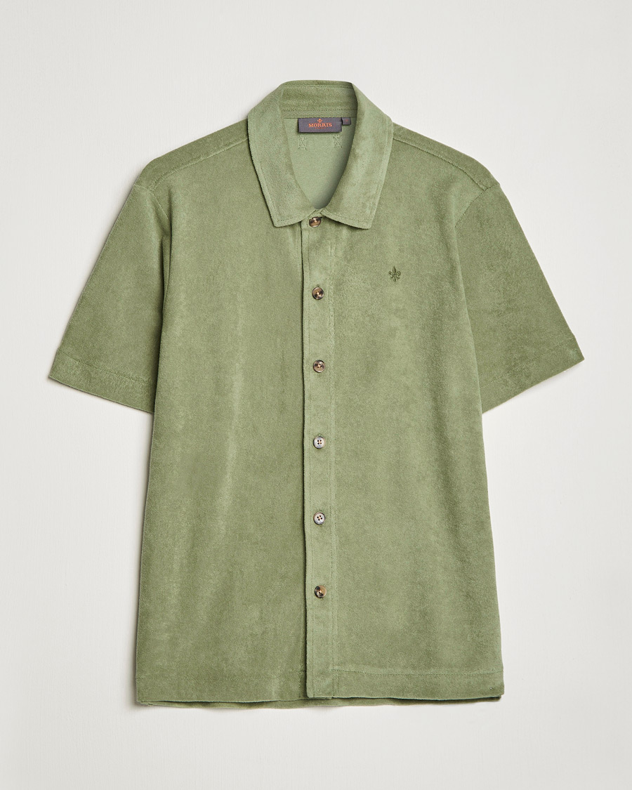 Mies | Kauluspaidat | Morris | Hunter Terry Short Sleeve Shirt Sage Green