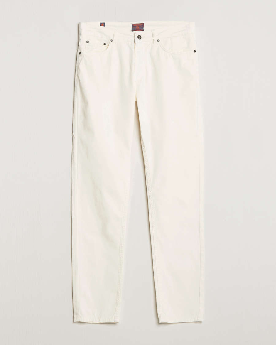 Mies | Housut | Morris | James Structured 5-Pocket Trousers White