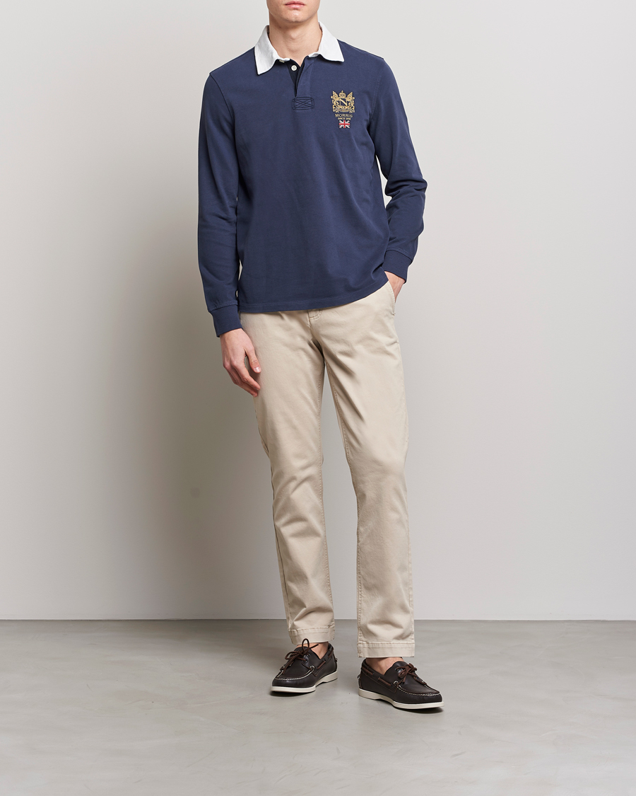 Mies | Housut | Morris | Jeffrey Brushed Chinos Khaki