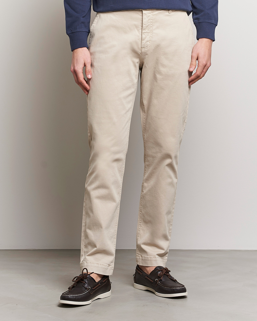 Mies | Housut | Morris | Jeffrey Brushed Chinos Khaki