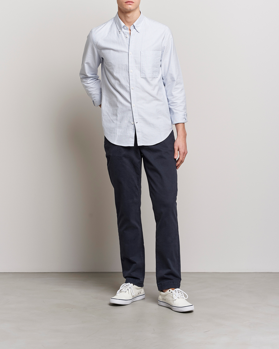Mies | Housut | Morris | Jeffrey Brushed Chinos Blue
