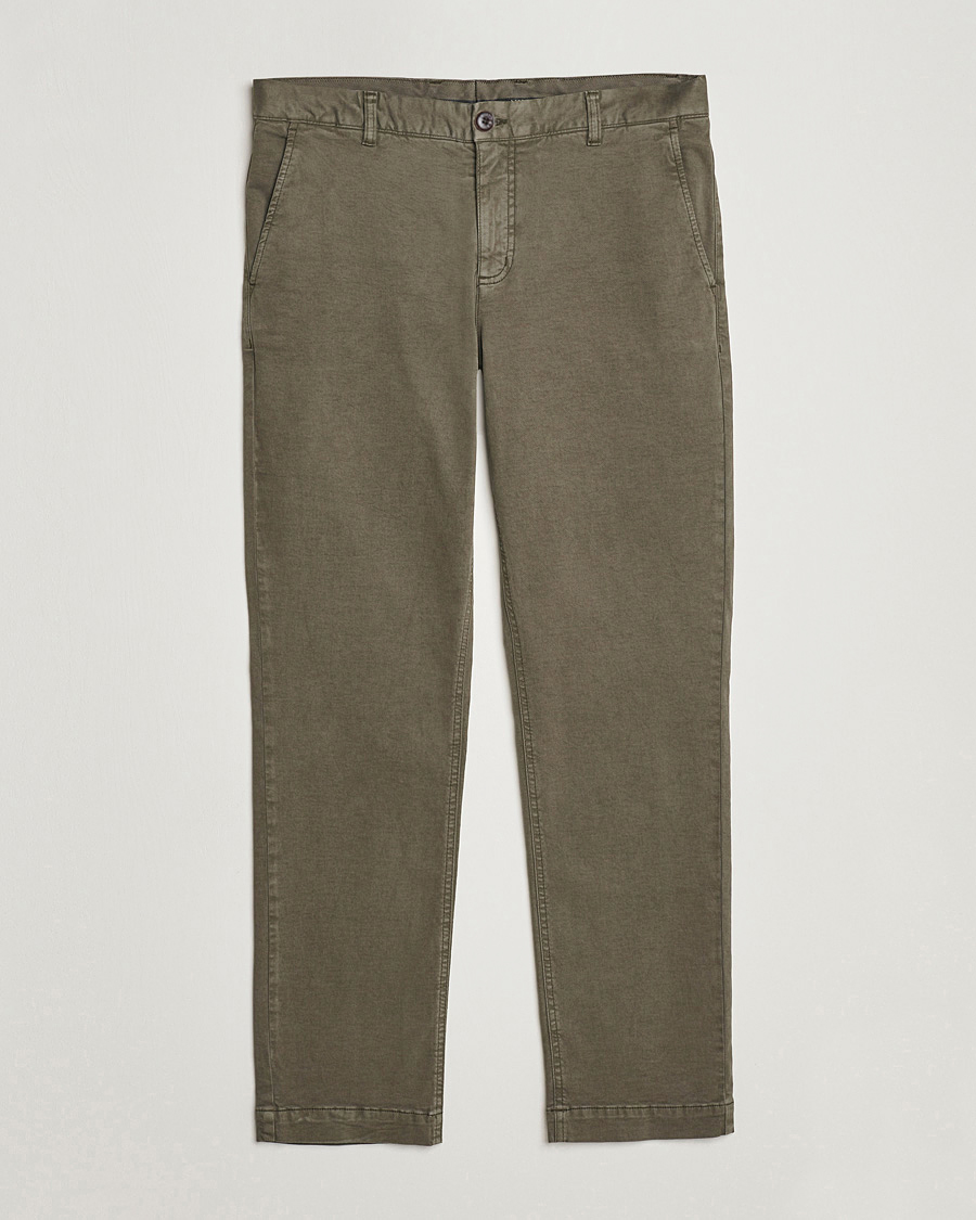 Mies | Housut | Morris | Jeffrey Brushed Chinos Olive