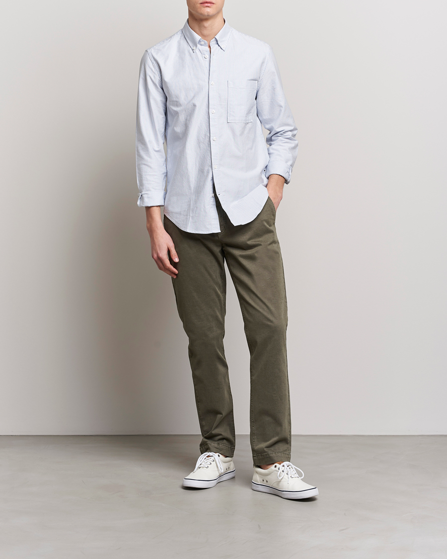 Mies | Housut | Morris | Jeffrey Brushed Chinos Olive