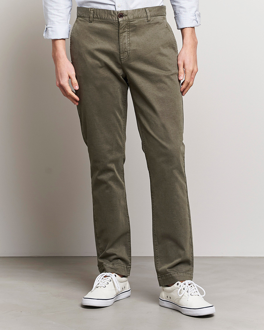 Mies | Housut | Morris | Jeffrey Brushed Chinos Olive