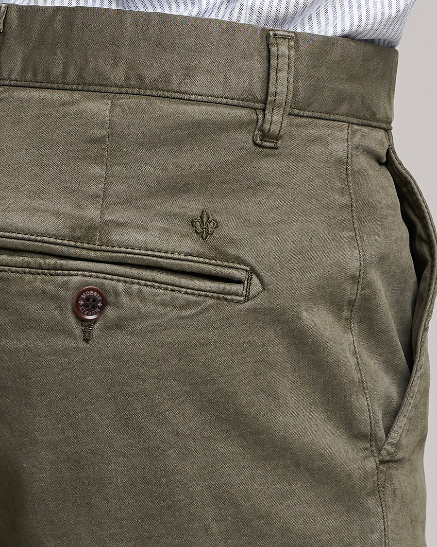 Mies | Housut | Morris | Jeffrey Brushed Chinos Olive