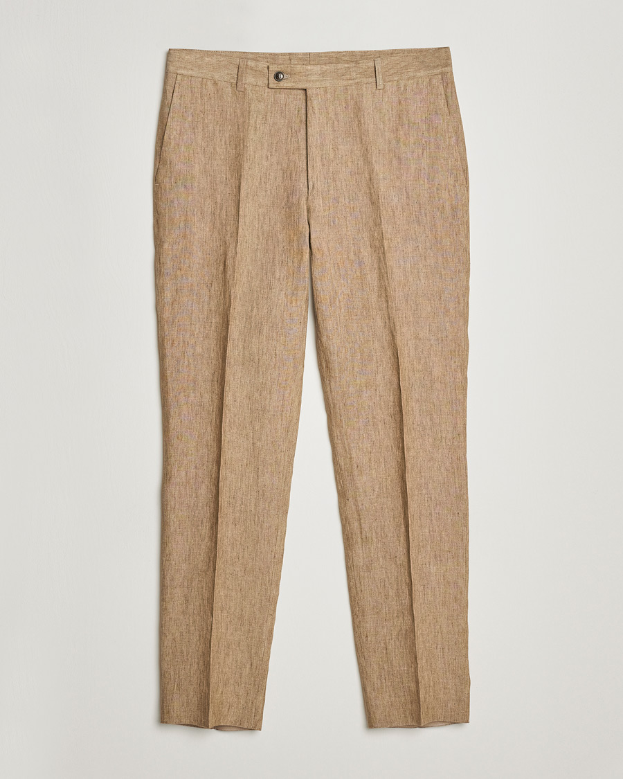 Mies | Housut | Morris | Bobby Linen Suit Trousers Khaki
