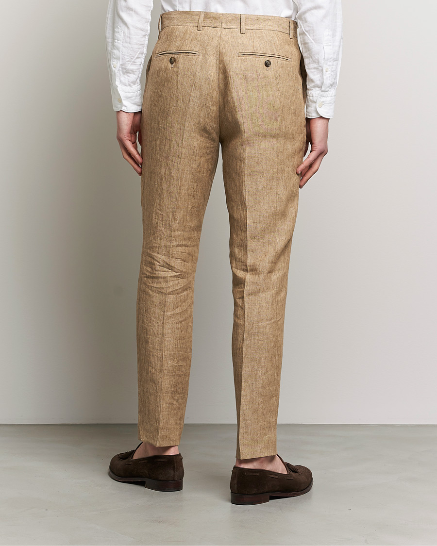 Mies | Housut | Morris | Bobby Linen Suit Trousers Khaki