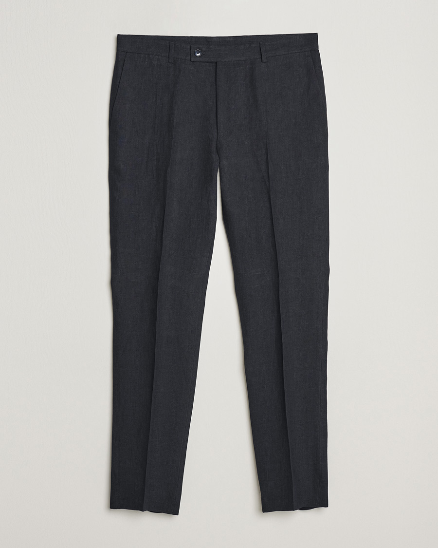 Mies | Housut | Morris | Bobby Linen Suit Trousers Navy