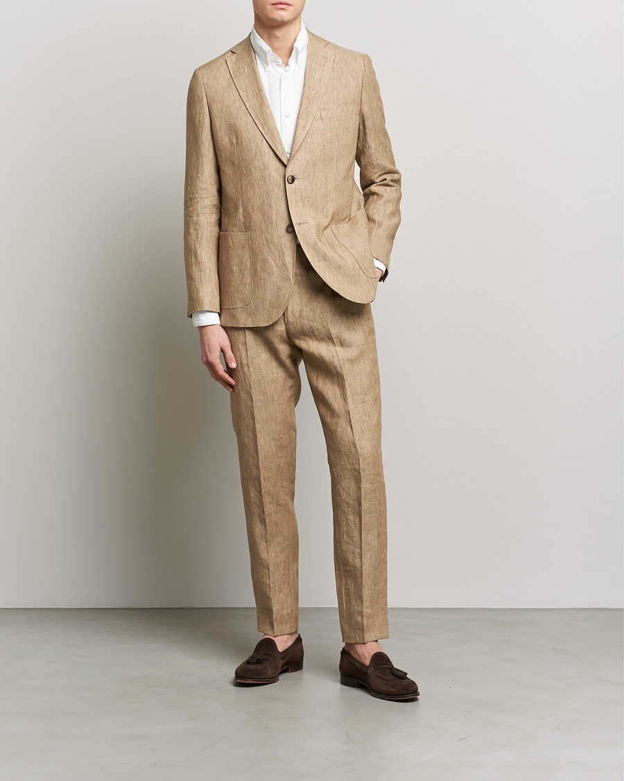Mies | Pikkutakit | Morris | Archie Linen Suit Blazer Khaki