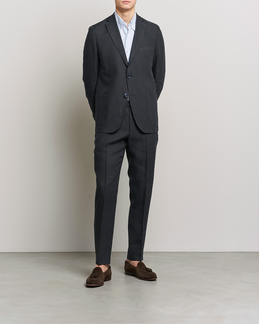 Mies | Pikkutakit | Morris | Archie Linen Suit Blazer Navy