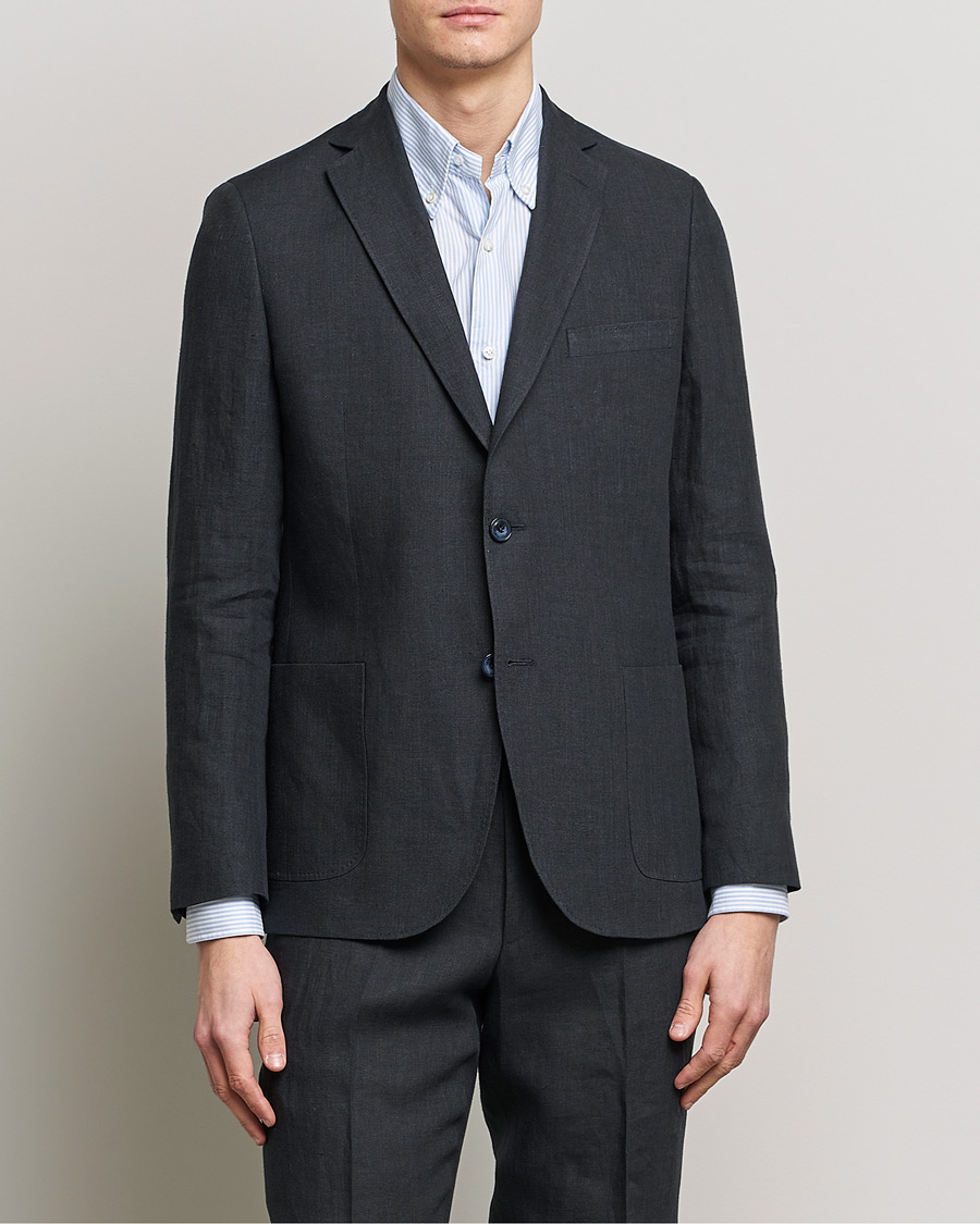 Mies | Pikkutakit | Morris | Archie Linen Suit Blazer Navy