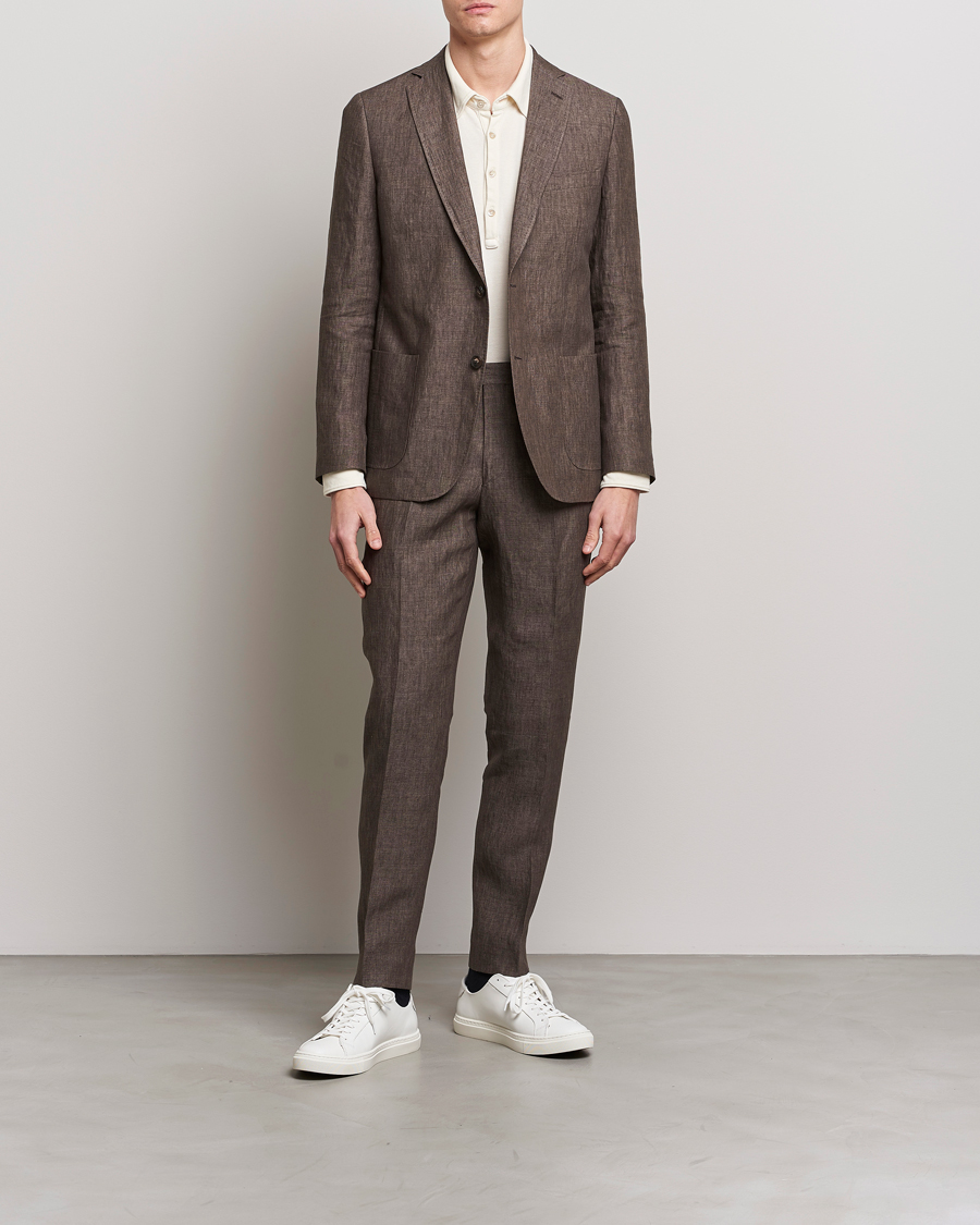 Mies | Pikkutakit | Morris | Archie Linen Suit Blazer Brown