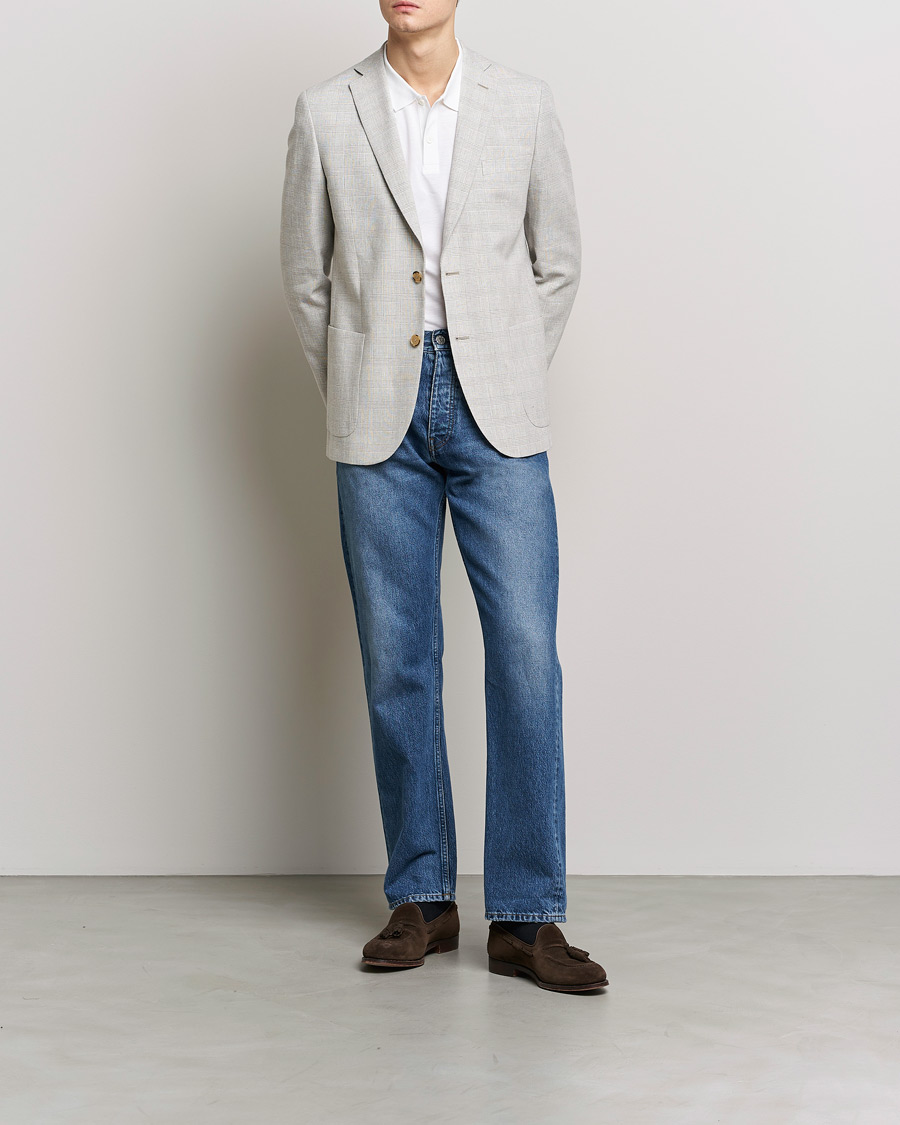 Mies | Pikkutakit | Morris | Archie Glencheck Cotton Blazer Khaki