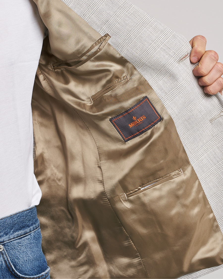 Mies | Pikkutakit | Morris | Archie Glencheck Cotton Blazer Khaki