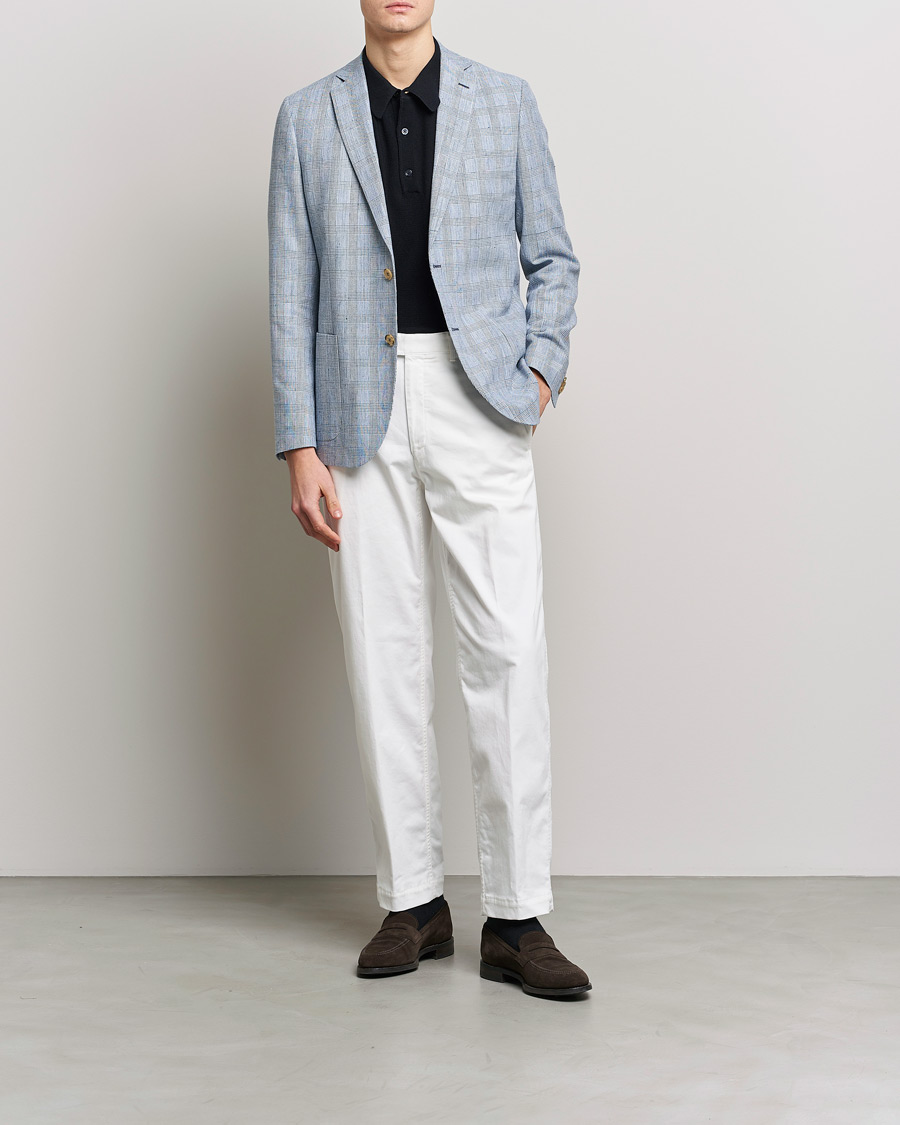 Mies | Pikkutakit | Morris | Archie Glencheck Cotton Blazer Blue