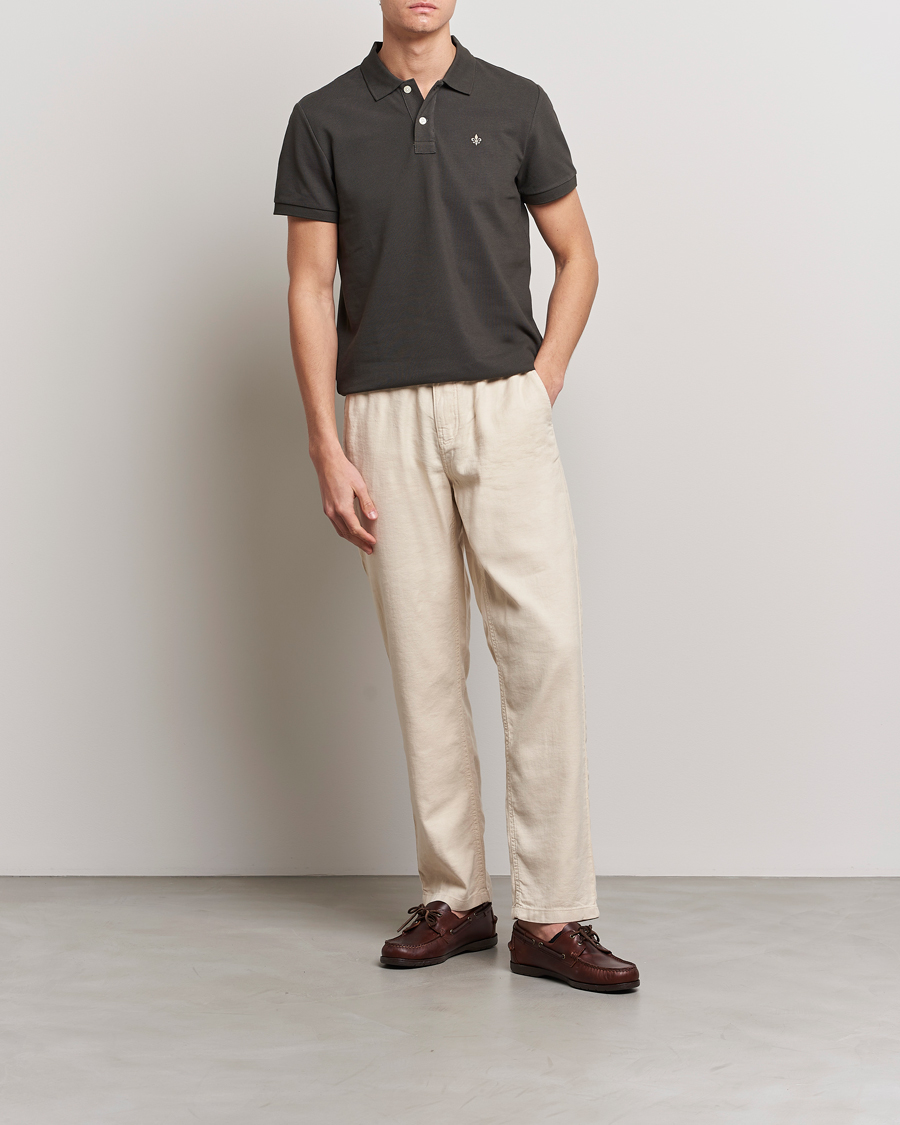 Mies | Housut | Morris | Fenix Linen Drawstring Trousers Beige