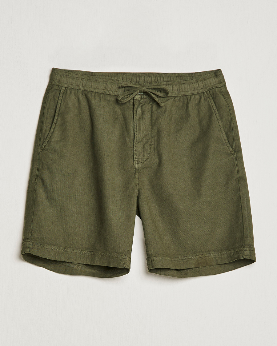 Mies | Shortsit | Morris | Fenix Linen Drawstring Shorts Olive
