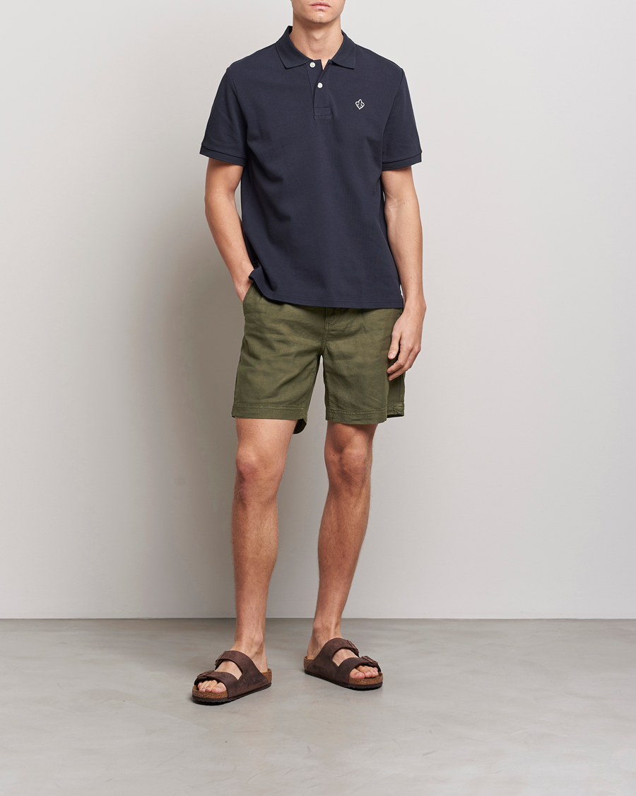 Mies | Shortsit | Morris | Fenix Linen Drawstring Shorts Olive