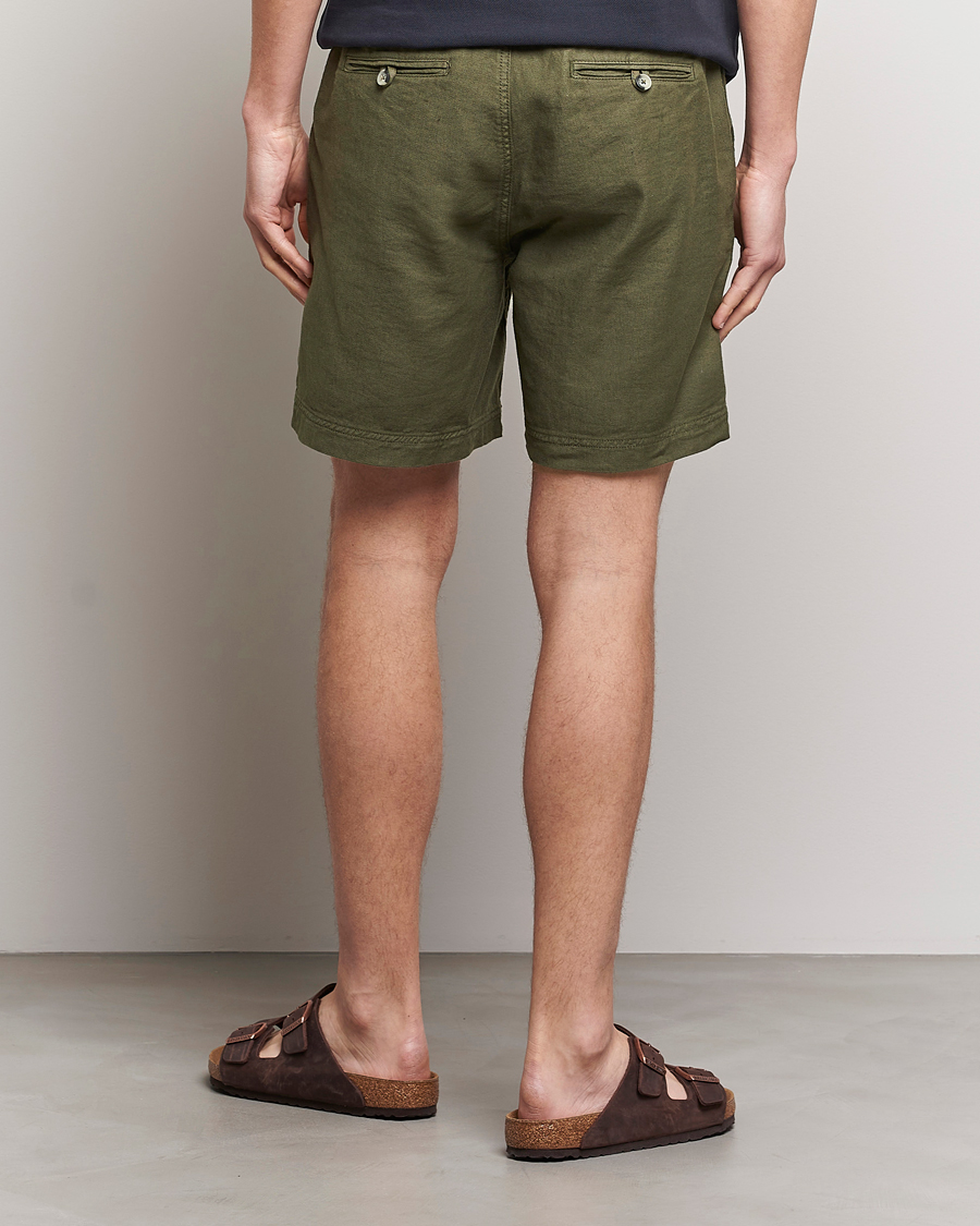Mies | Shortsit | Morris | Fenix Linen Drawstring Shorts Olive
