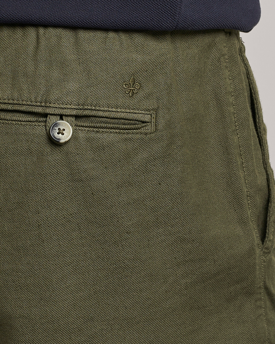 Mies | Shortsit | Morris | Fenix Linen Drawstring Shorts Olive