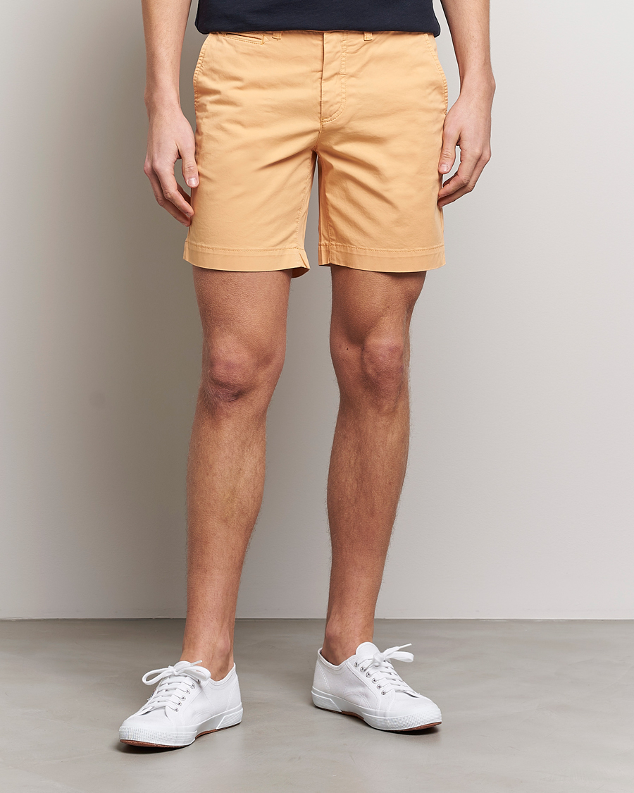 Mies |  | Morris | Light Twill Chino Shorts Orange