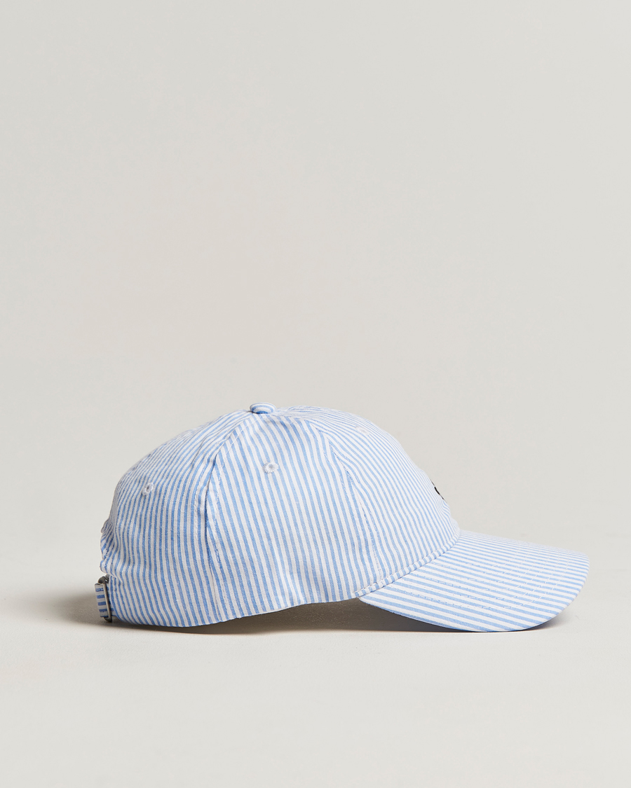 Mies | Morris Chapman StripedCotton Cap Blue/White | Morris | Chapman StripedCotton Cap Blue/White
