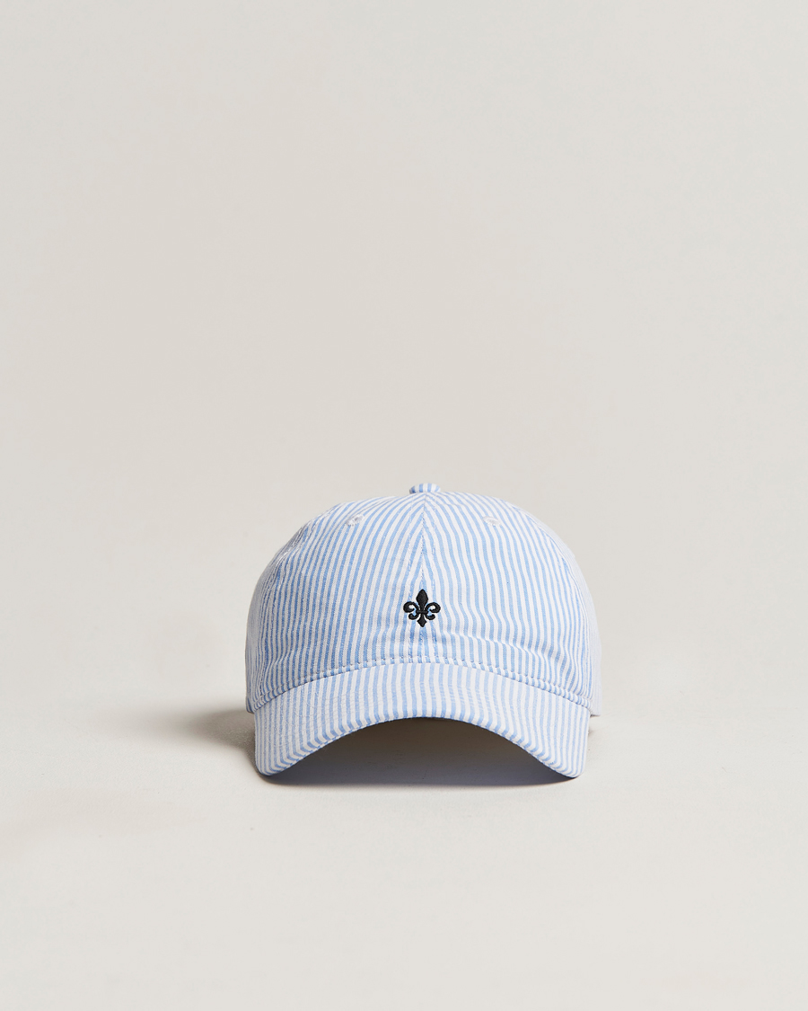 Mies | Morris Chapman StripedCotton Cap Blue/White | Morris | Chapman StripedCotton Cap Blue/White